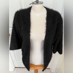 H&M faux fur open cardigan size small